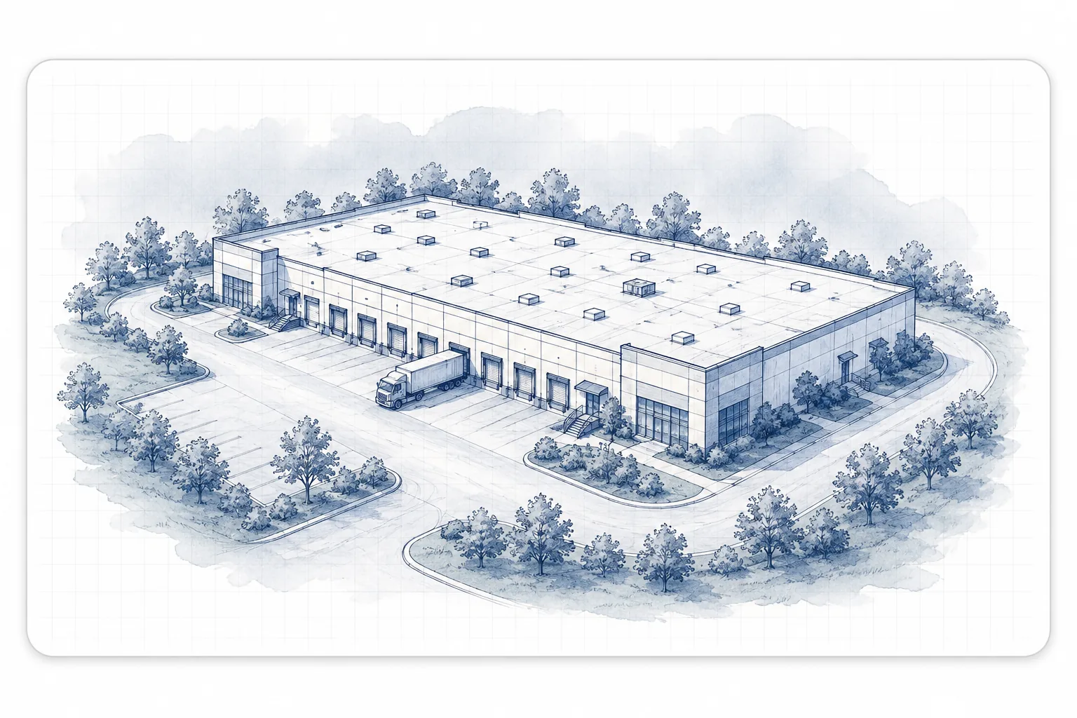Representative industrial architectural sketch