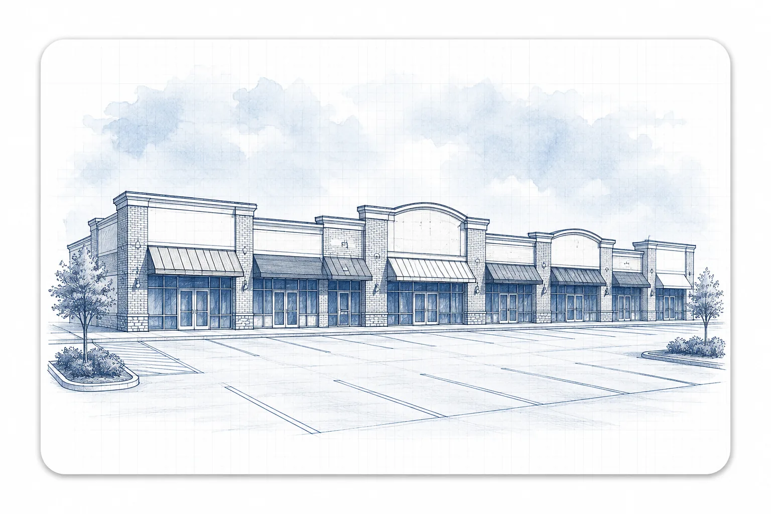 Representative retail architectural sketch