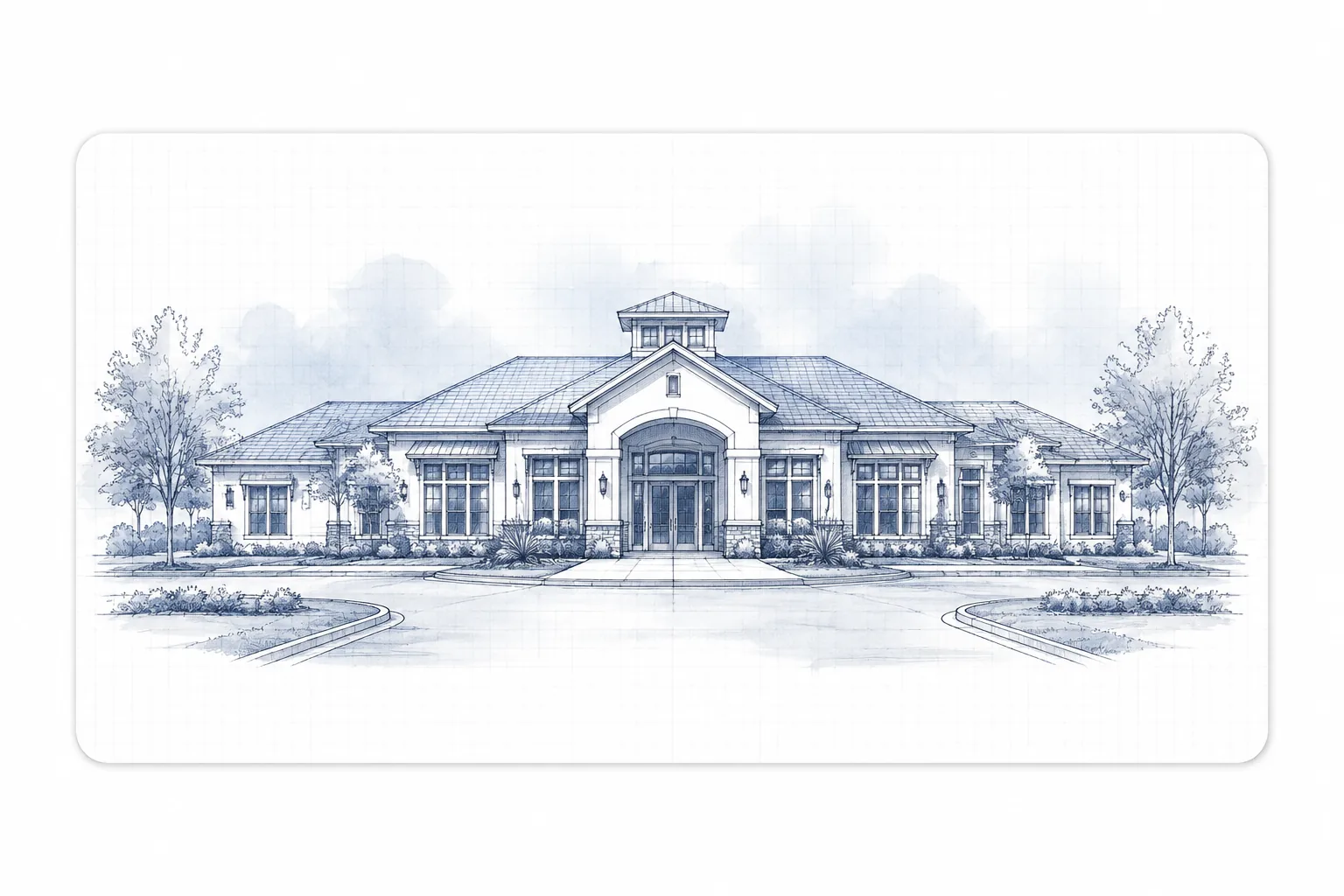 Representative multifamily architectural sketch